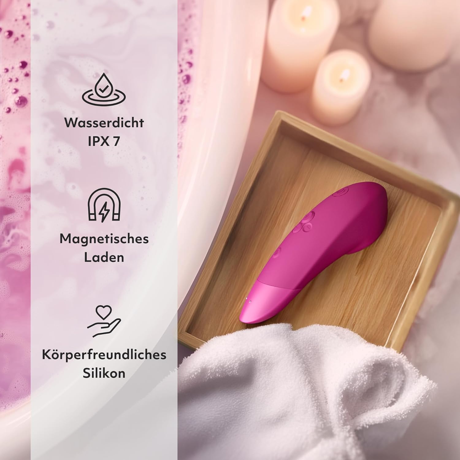 Womanizer Enhance 2-in-1 Clitoris Vibrator Teat for Her | Women's Stimulator with Suction Function | Sex Toy Woman | Teat Waterproof & Rechargeable | Dildo Sex Toy Extra Strong Toy Pink – Bild 6