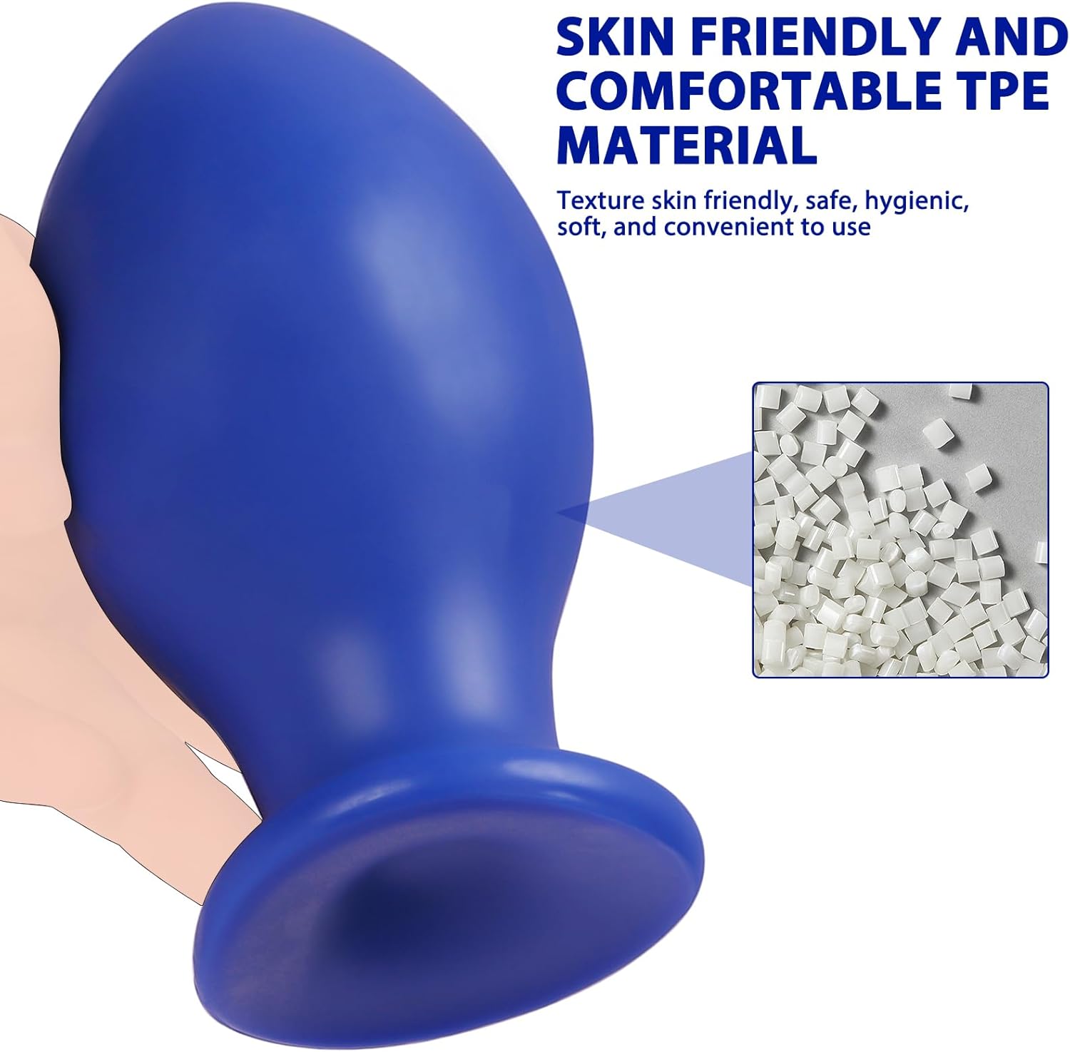 Giant Dildo, Plug, Butt Plug, Balls (L - XXXXL 5 Sizes), Blue Stretcher, Rugby Plug, Gay Sex Toy for Men, Butt Plug, Butt Plug, Shower Beads, Dildo Dilators (Blue, XXL) – Bild 3
