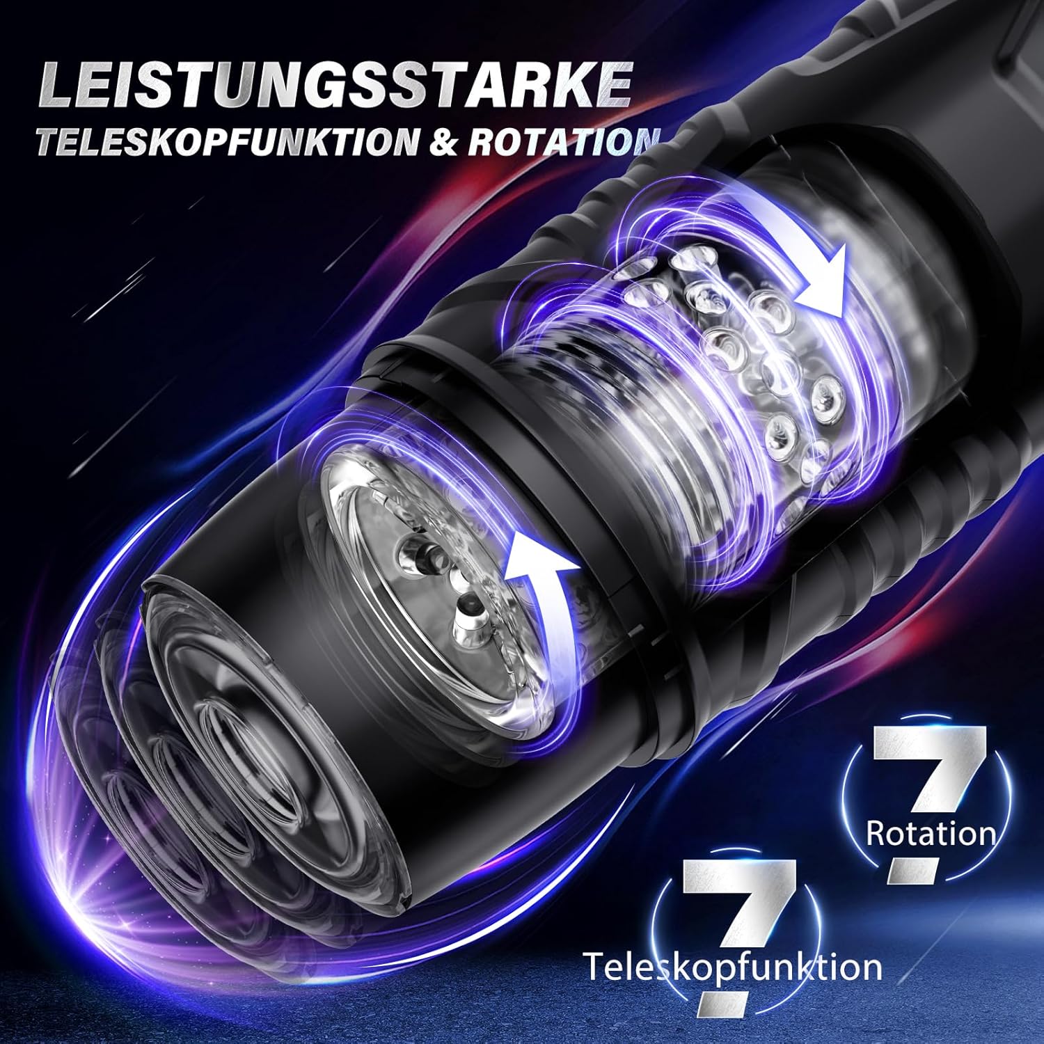 Masturbating for Men Hands-Free, AI Sex Toy for Men with 7 Telescope and 7 Rotation, App Masturbator with One-Click Turbo Pocket Pussy LCD Display Sex Toy Masturbators Vibrator Sets – Bild 2