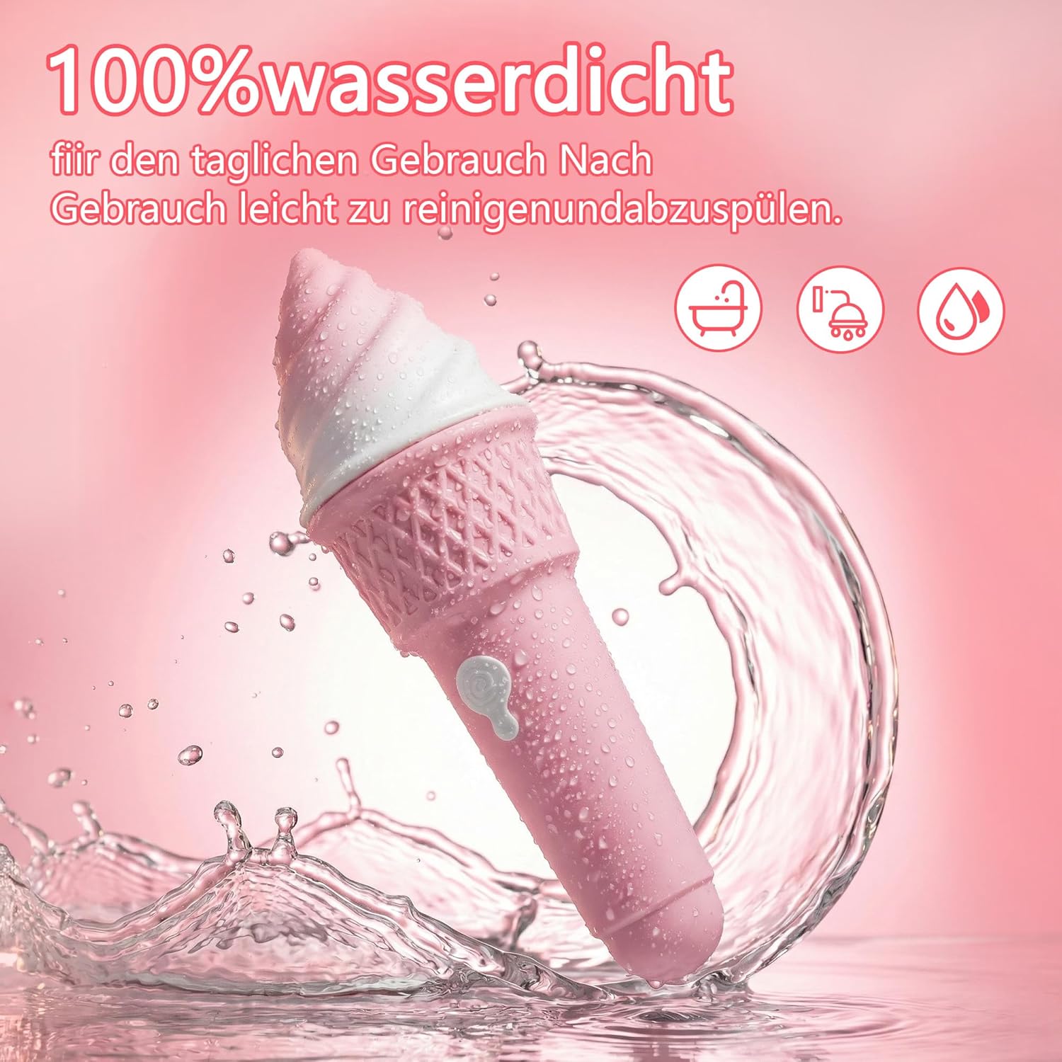 Quiet Drill with G Spot Vibrator Set 12 Vibration Modes Skin-Friendly Silicone USB Magnetic Charge for Couples or as Sex Toy for Women Pink – Bild 6