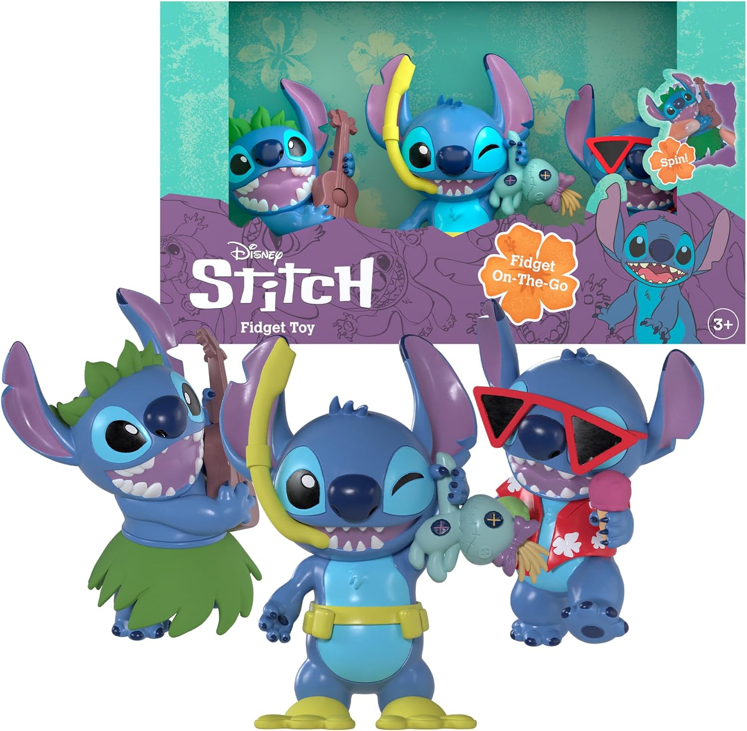 Disney Stitch Fidget Figures - Lilo & Stitch Figures - 1 Set Includes 1 Special Accessory, Collect Your Favorite Dolls, 5+ Years, Famous (TTC46100)