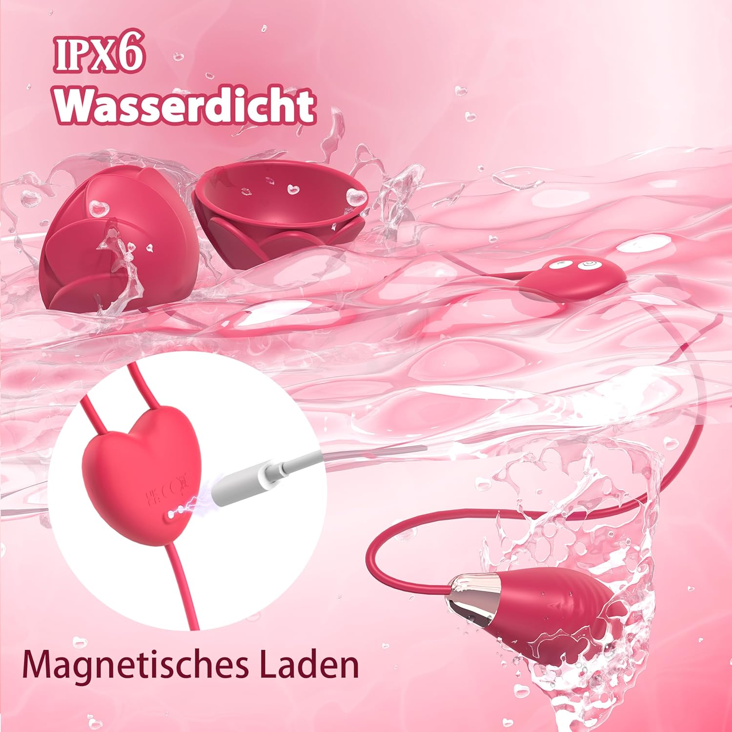 Vibrator Sex Toy for Women Couples - Breast Stimulators Vibration for Women Clitoris Stimulator for Her BDSM Sex Toy, Nipple Suction Vibrators Sex Toys with 9 Vibration Modes & App Control – Bild 6