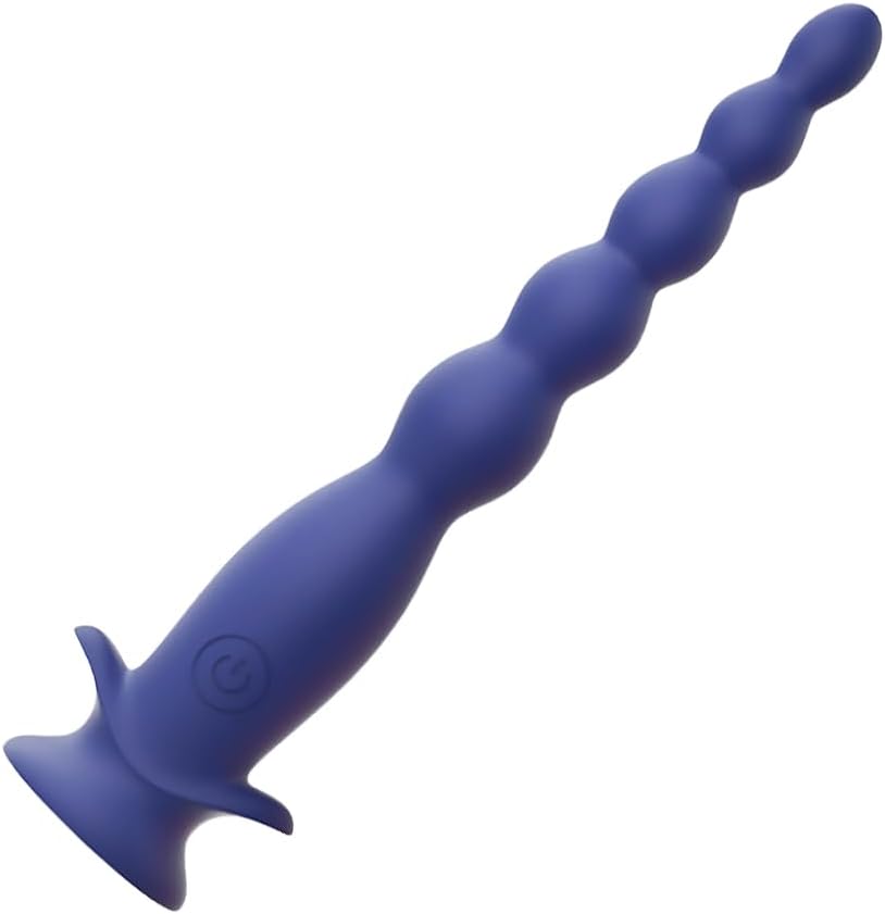 Analkugeln Analvibrator, 14.3 CM Analkette mit 5 Anal Beads & 10 Vibrationsmodi, Prostata Stimulation Männer, Analperlen Anal Dildo, Analvibratoren für Mann Frau Paare, Dunkelblau – Bild 6