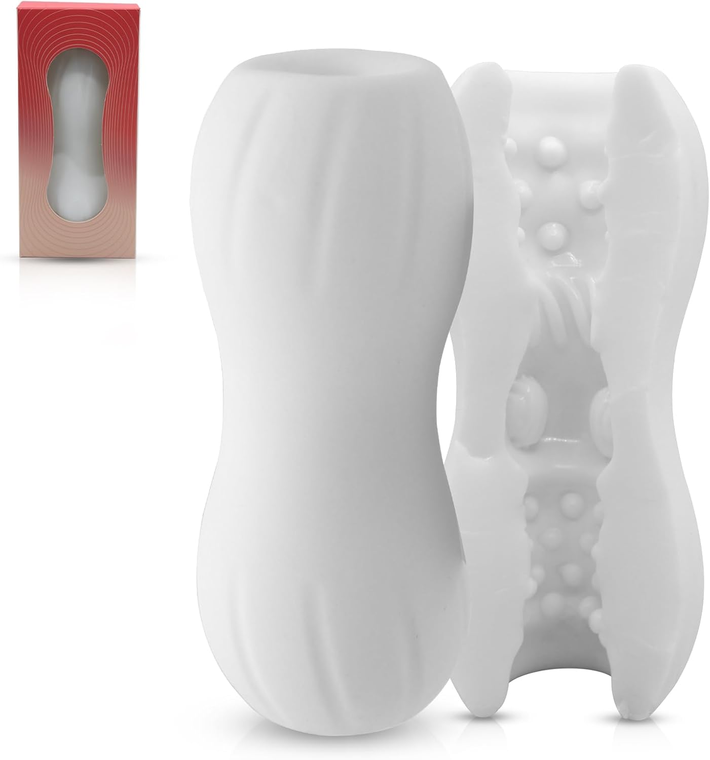 BDSMYOU Masturbator Sex Toy for Men, White Masturbator Cup Pocket Pussy, Masturbating for Men, Pocket Pussy with 3D Vagina Love Tunnel, Travel Pussy Case Training Device – Bild 7
