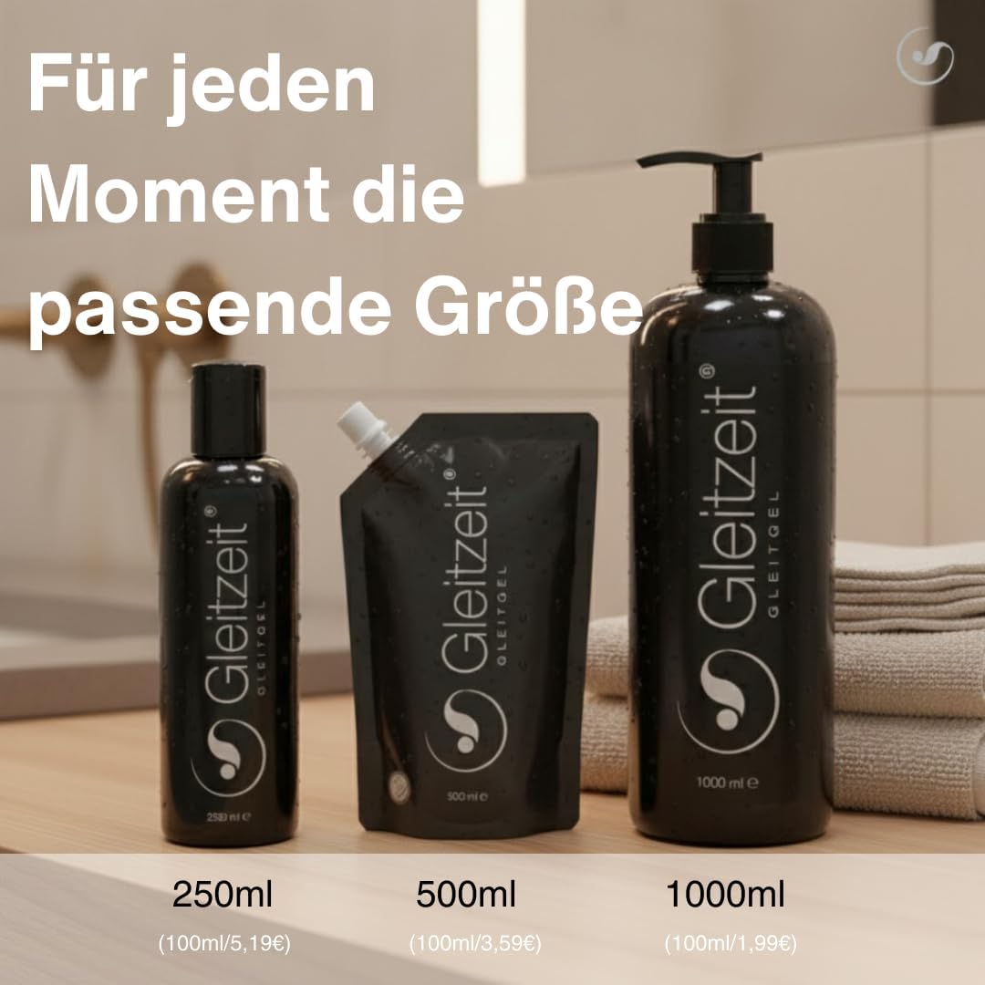 Gleitzeit® 2 Litre XXL Storage Pack Lubricant Water Based Dermatologically Excellent Large Container for Men and Women pH Optimal Condom Compatible (Pack of 2) – Bild 2
