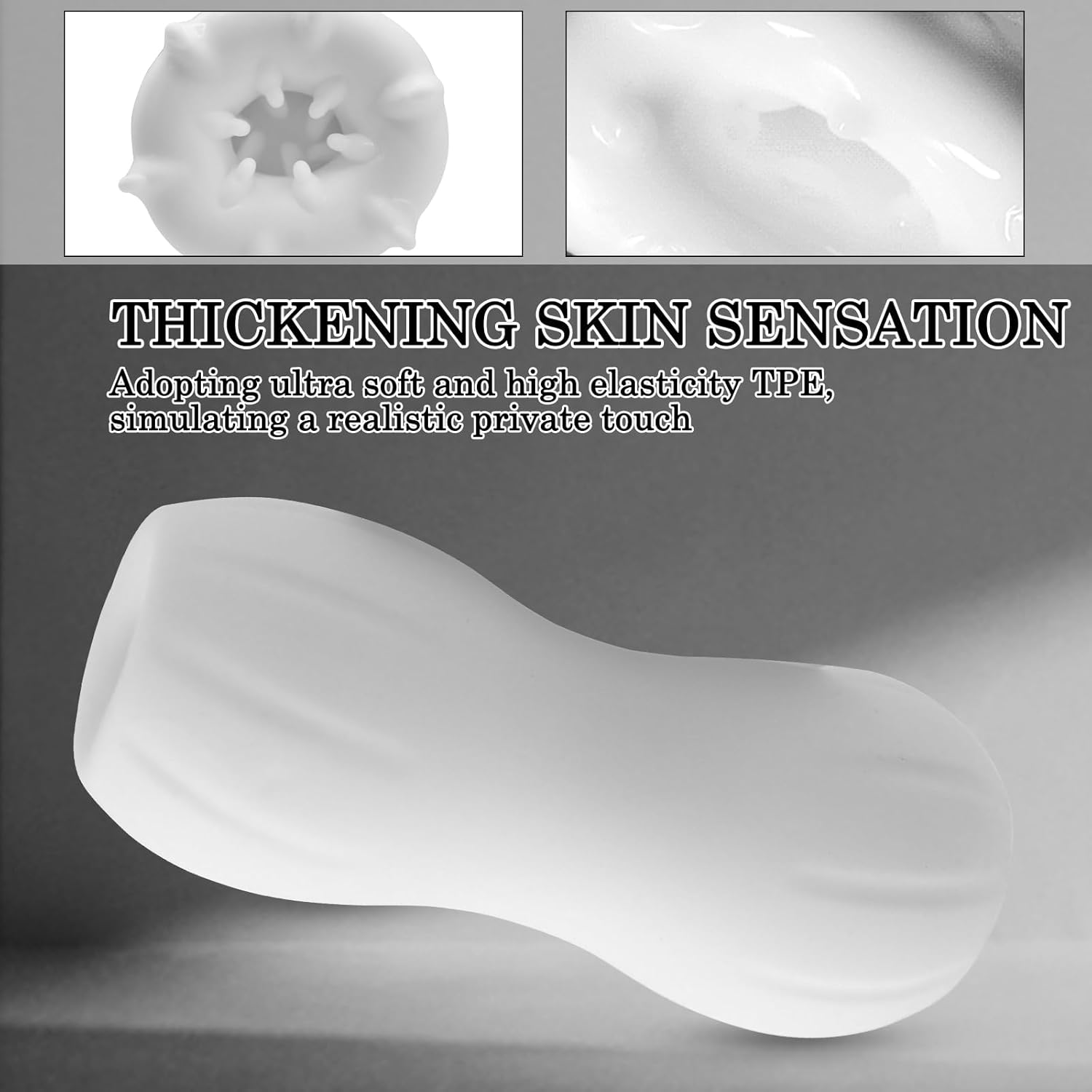 BDSMYOU Masturbator Sex Toy for Men, White Masturbator Cup Pocket Pussy, Masturbating for Men, Pocket Pussy with 3D Vagina Love Tunnel, Travel Pussy Case Training Device – Bild 5