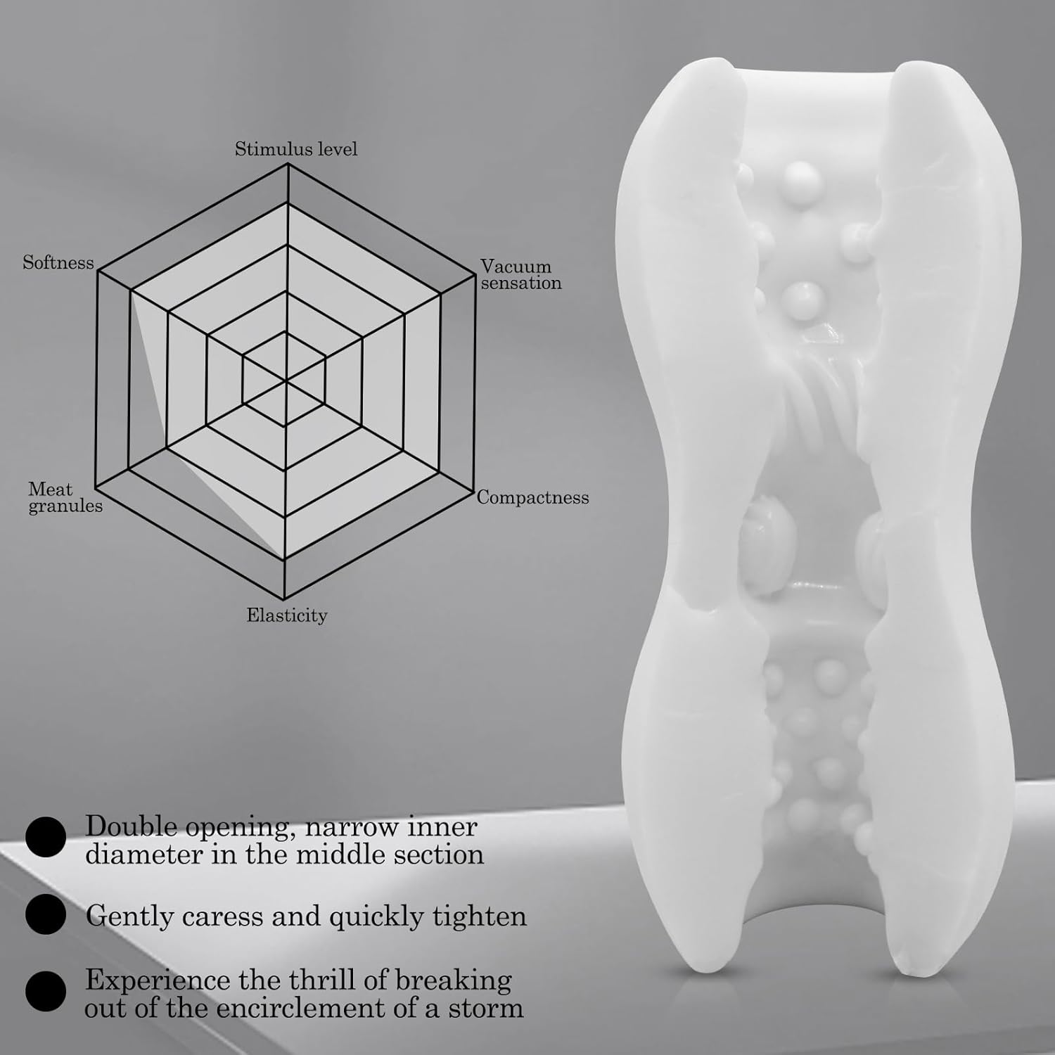 BDSMYOU Masturbator Sex Toy for Men, White Masturbator Cup Pocket Pussy, Masturbating for Men, Pocket Pussy with 3D Vagina Love Tunnel, Travel Pussy Case Training Device – Bild 2