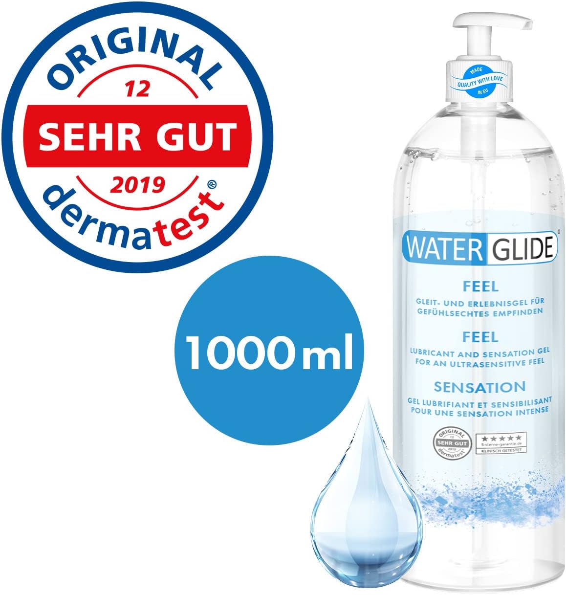 Waterglide Lubricant, Water Based Long-Term Effect, Various Fragrances, Effects and Areas of Application, 300 ml 4100463000000 1 L – Bild 2