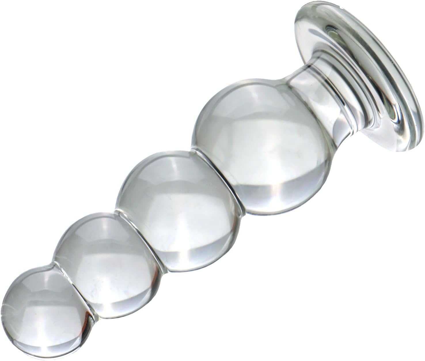 Glass Dildo, Chain Beads with 3/4/5/6 Balls, Smooth Glass Beads, Man, Butt Plug, Transparent Glass Dildo, Gay, SM Sex Toy for Men, Women, Masturbation, Clear, L – Bild 5