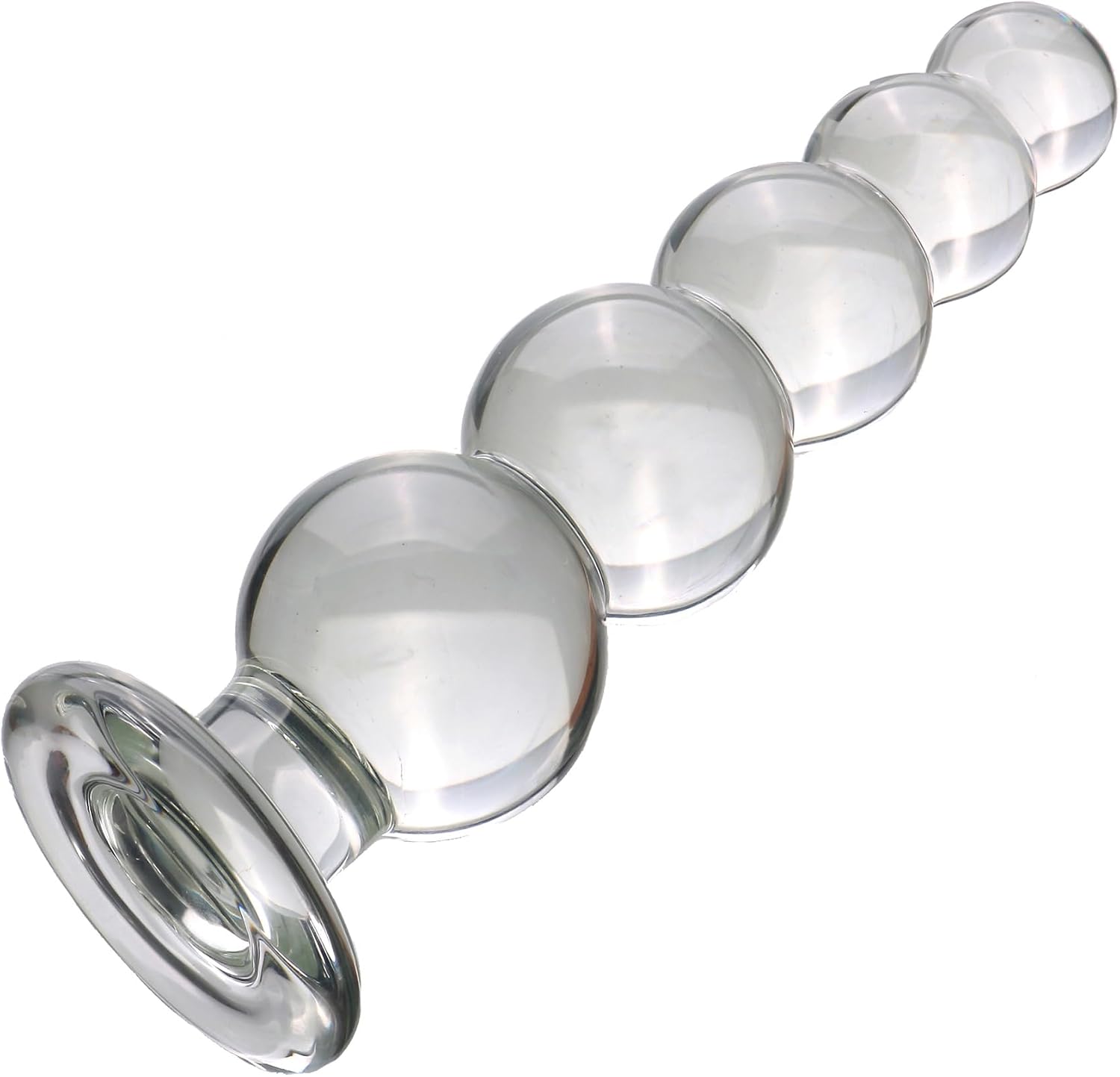 Glass Dildo, Chain Beads with 3/4/5/6 Balls, Smooth Glass Beads, Man, Butt Plug, Transparent Glass Dildo, Gay, SM Sex Toy for Men, Women, Masturbation, Clear, L – Bild 8