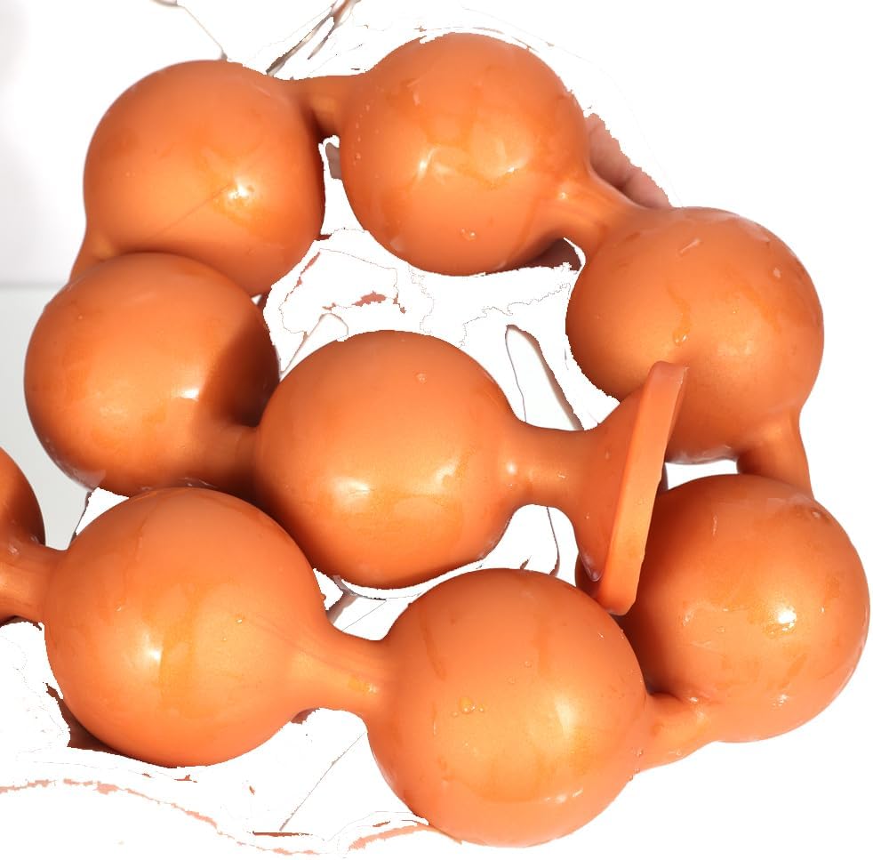 Jixaxe Extra Long Balls Big Silicone Plug Chain Beads Dilator Butt Plug Trainer Prostate Massager Stimulator Masturbator SM Extreme Sex Toy for Men Women Couples (M) – Bild 8