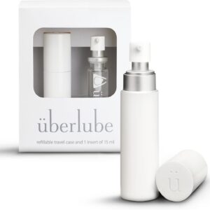 Überlube Silicone Lubricant Travel Lubricant Latex Safe Personal Lubrication Odourless Sex Lubricant for Couples Pleasure, Neutral in Taste – 15 ml (White)