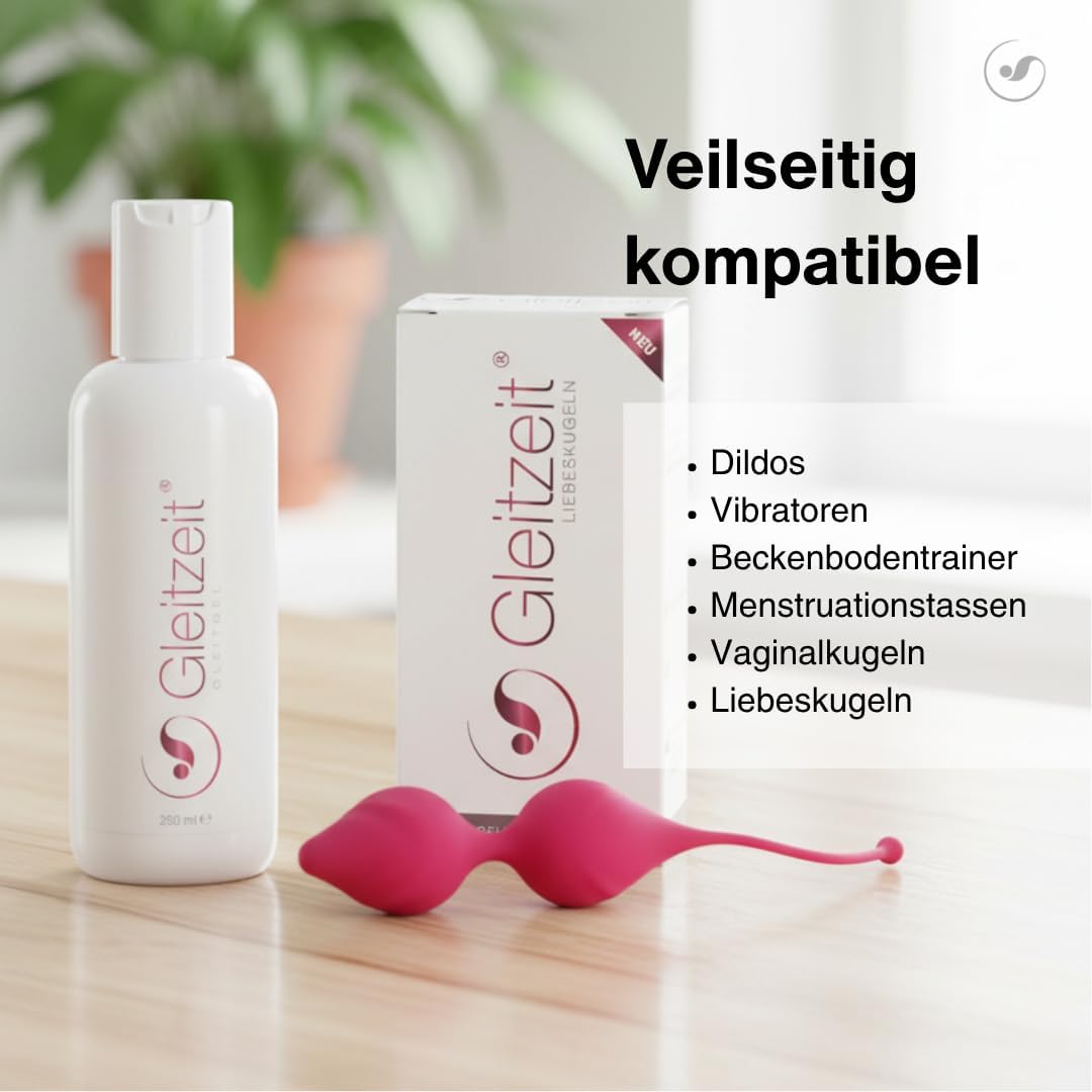 Gleitzeit® Water-based lubricant for women, 250 ml, sensitive, dermatological intimate gel, lubricant pH neutral, odourless and skin-friendly (pack of 2) – Bild 2
