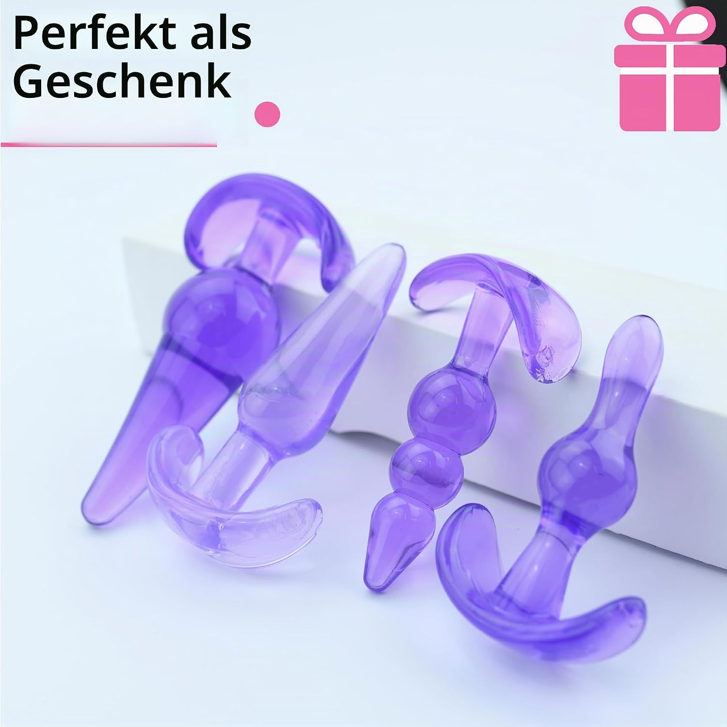 FOPS A49 Plug Set of 4 Toys Plug Sex Toy Set Balls for Women Balls Man Beginner Beads Chain Butt Plug for Women and Men – Bild 4