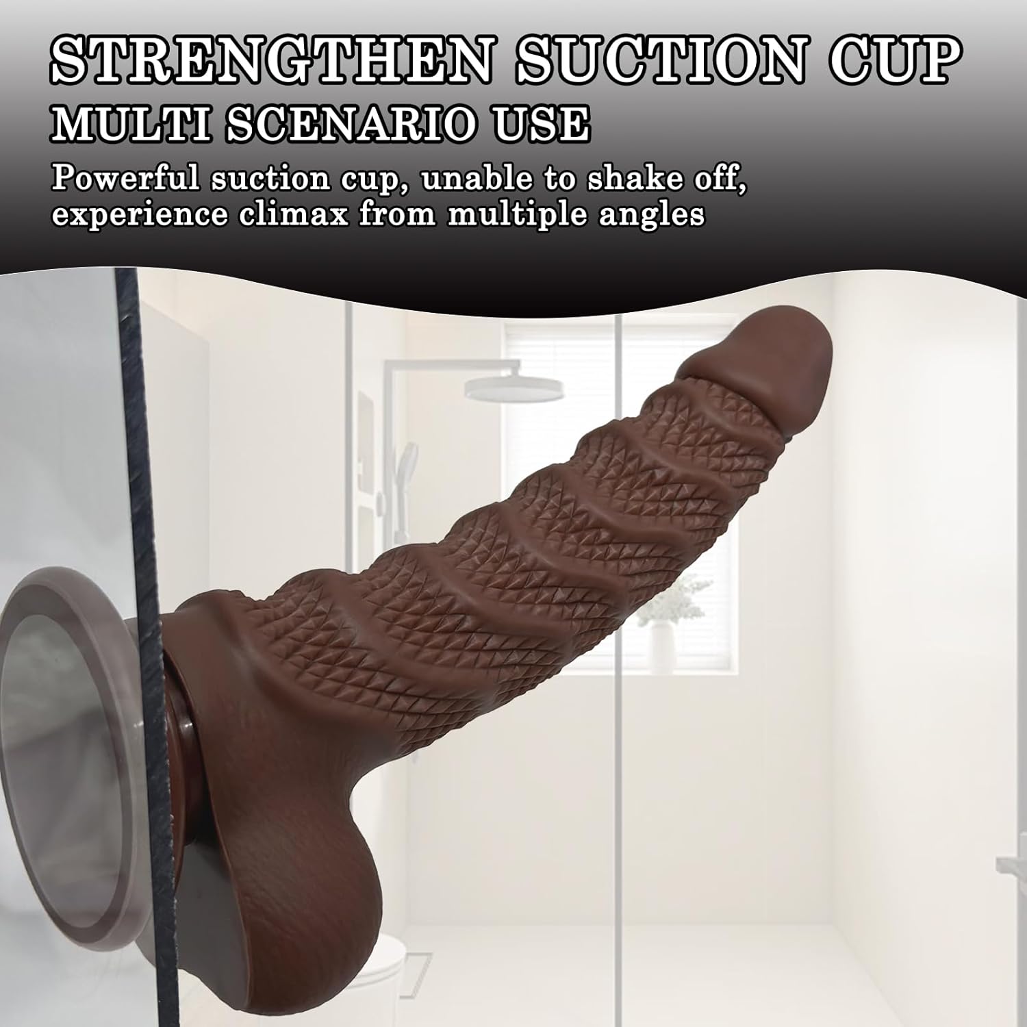 AMZII 5.0 Dildo, Plug, Wavy Dildos, Realistic Dildo with Suction Cup, Dilo Tail Plug for Women Men, Dilos Men, Plug, Balls, Chain, Butt Plug (Brown, XL) – Bild 5
