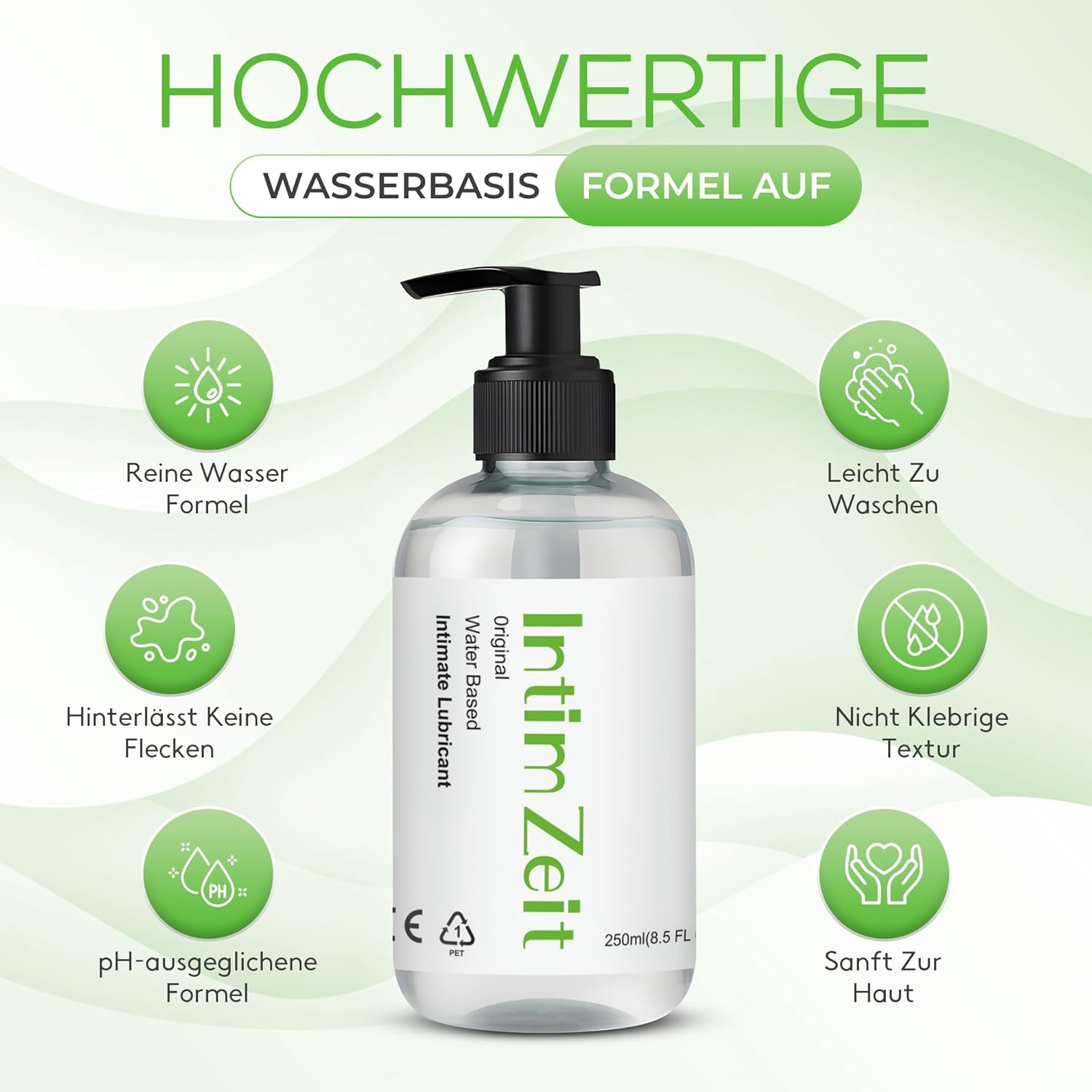 Lubricant Gel 250 ml - Water-Based Lubricant, Skin-Friendly & Condom Safe, Moisturising, Odourless & Tasteless, For Intimate Area & Massage – Bild 2