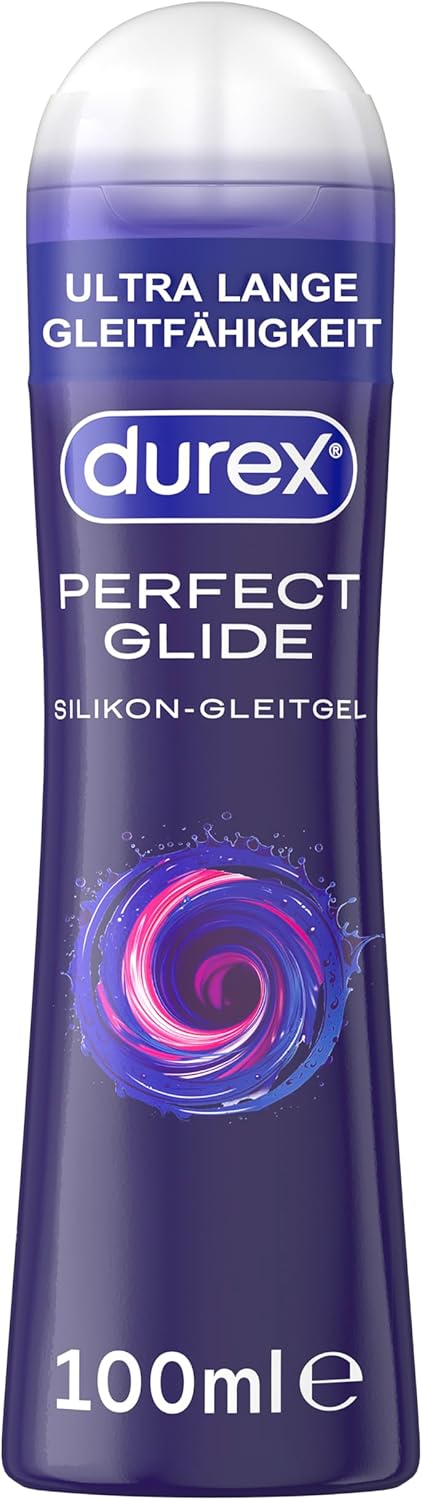 Durex Perfect Glide Lubricant – For Extra Long Lubrication, Suitable for Vaginal Dryness and Sex – Silicone Based Lubricant, Condom Safe, Silky Soft Texture – 100 ml