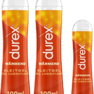 Durex Durex Play Water-Based Lubricant with Warming Effect 2 x 100 ml and 1 x 50 ml in Practical Dosing Bottle
