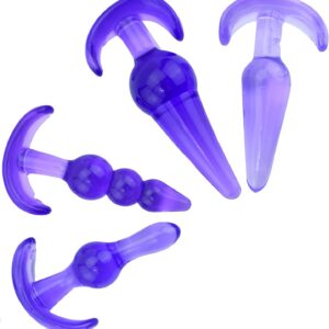 FOPS A49 Plug Set of 4 Toys Plug Sex Toy Set Balls for Women Balls Man Beginner Beads Chain Butt Plug for Women and Men