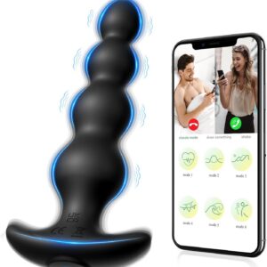 Vibrators Sex Toy Vibrator Butt Plug 14 cm Plug with 9 Vibration Modes, Rechargeable Silicone Prostate Vibrator & G-Spot Vibrator, Adult Sex Toys for Men Women Couples Pleasure