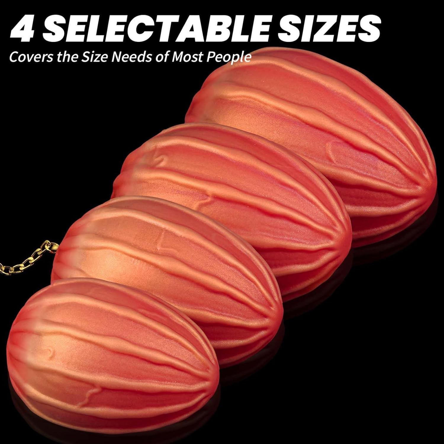 Balls Chain Beads Butt Plug Balls Toy Egg Shape 40 cm Chain with Multiple Balls Flexible Prostate Massage Intensive Play SM Sex Toy for Couples Men Women (XL) – Bild 8