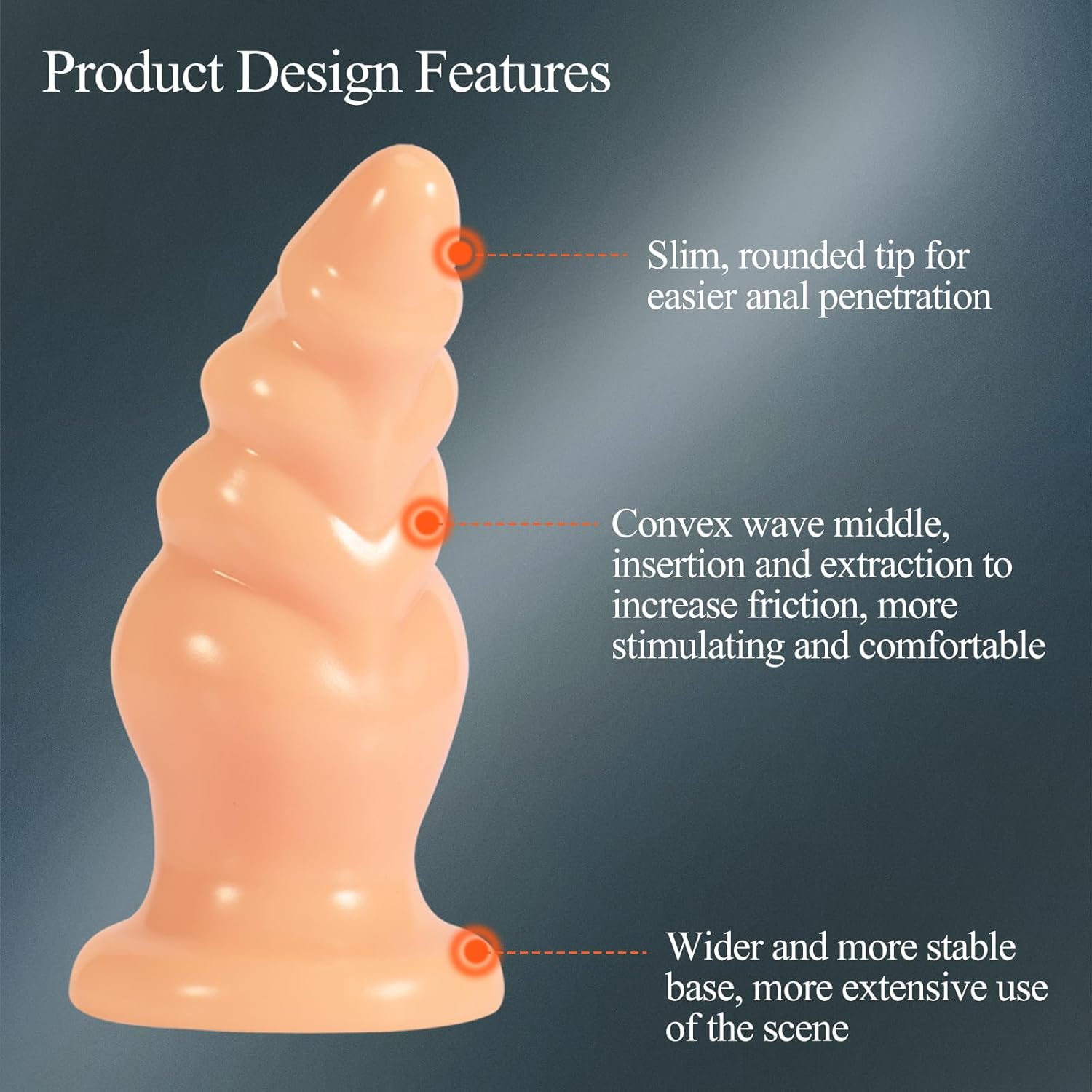 AMZII 5.0 Dildos, Extra Thick Plug, Dildo with Shock Function, Dildo Men, Plug for Women Men, Butt Plug, Balls, Stretcher, Plugs, Giant Dildo, Large Toys (L) – Bild 3