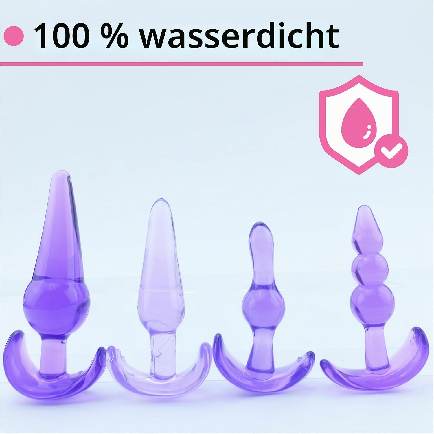 FOPS A49 Plug Set of 4 Toys Plug Sex Toy Set Balls for Women Balls Man Beginner Beads Chain Butt Plug for Women and Men – Bild 3