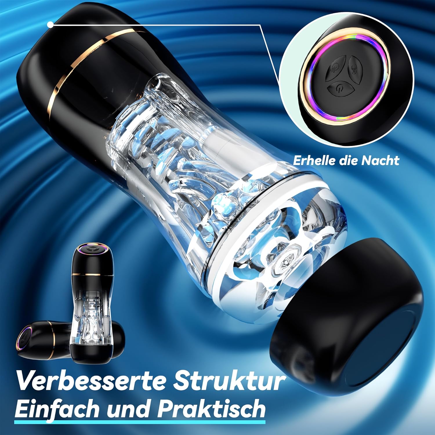 Sex Toy for Men, Sucking Masturbator, 10 Professional Levels Suction Stretch Modes, Double Force All-Round Vibration Masturbating for Men, Electric Pump, Sex Toy Set for Men, Lightweight and – Bild 6