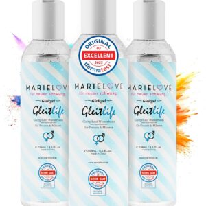Water-Based Lubricant 250 ml – Odourless & Tasteless – Ideal for Silicone Products & Massagers – Dermatologically Tested – Long-Lasting Lubricant for Men and Women – Pack of 3