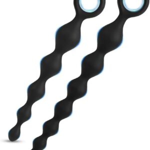 BDSMLOVE Plug Silicone for Women Men, 2 Pieces Butt Plug Balls Chain Plugs Sex Toy Toys Sex Toy for Women Extremely Hard Sex Toy for Couples Extreme Sex
