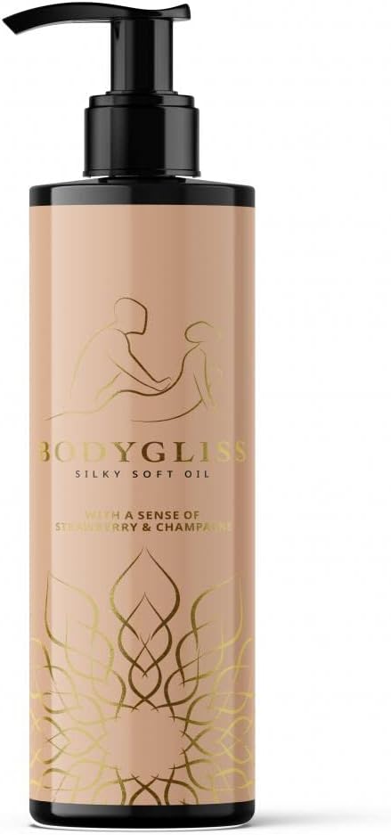 BodyGliss 2-in-1 Massage Oil and Silicone-Based Lubricant 150 ml (Strawberry & Champagne) – Bild 2