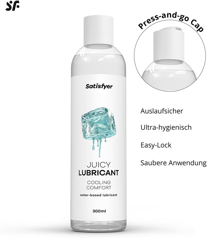 Satisfyer Cooling Comfort Water Based Lubricant 300ml | Water-based lubricant for sensitive skin, oil and grease-free, easy to wipe clean and suitable for condoms, lubricant for sex – Bild 3