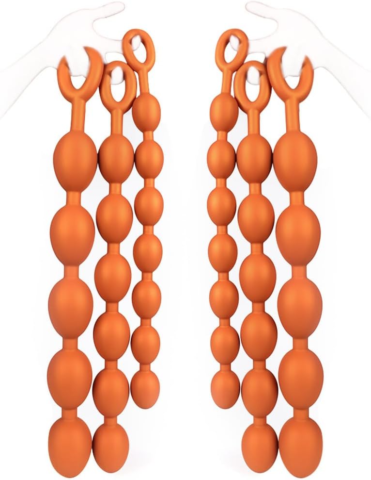 Jixaxe Silicone Balls Chain with 5/6/7 Balls Plugs for Sexual Stimulation Gradually, Dildo with Balls Beads Sex Toy for Men Women (S: 7 Balls) – Bild 7