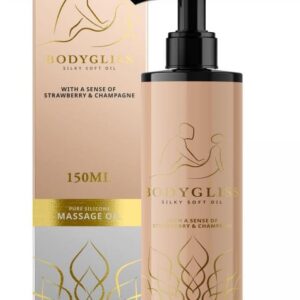BodyGliss 2-in-1 Massage Oil and Silicone-Based Lubricant 150 ml (Strawberry & Champagne)
