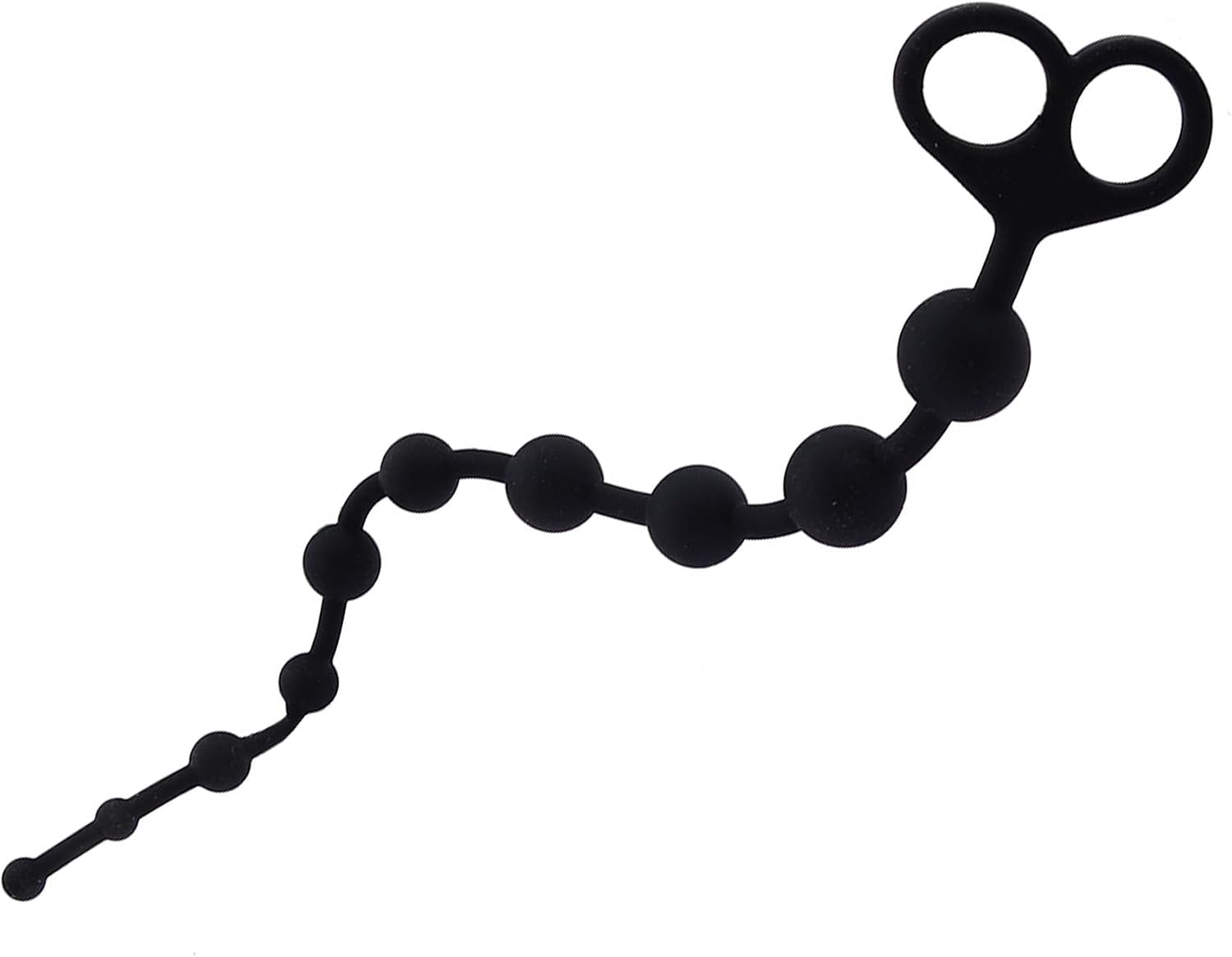 Beauty7 31 cm, Super Flexible Silicone Anal Balls, Anal Chain, Butt Plug, Balls made of Silicone, Anal Dildo, Anal Sex Toy, Anal Masturbator, Anal Plug, Anus Plug with Pull Ring, Colour: Black. – Bild 4