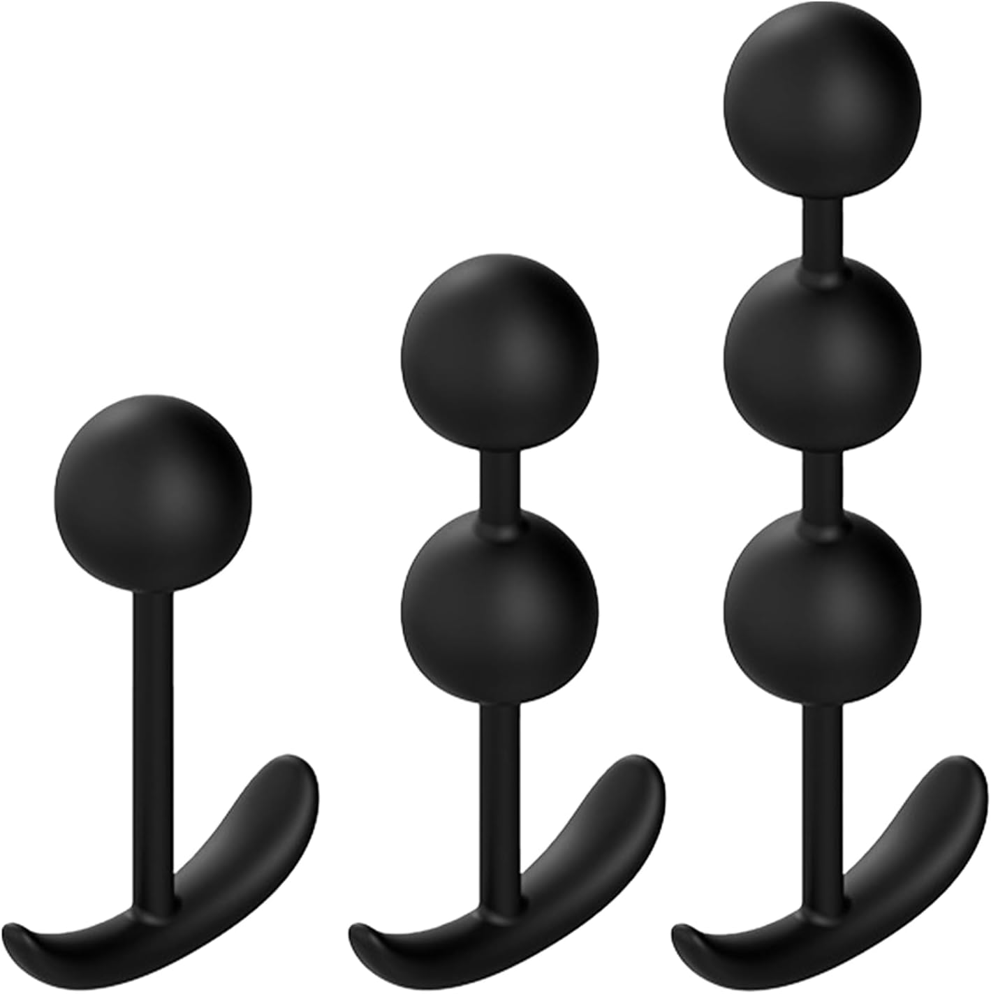 BDSMYEE 3-Piece Silicone Balls Set, Beads Plugs with Built-in Steel Ball, Stretcher Chain G-Spot Stimulator Toys for Couples Extreme Sex – Bild 7
