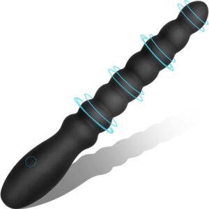 30 cm Silicone Vibrating Balls Plug for Adults, Rechargeable Anus Vibrator, Waterproof G-Spot Stimulator, Prostate Dildo Vibrator, Plug for Men and Women