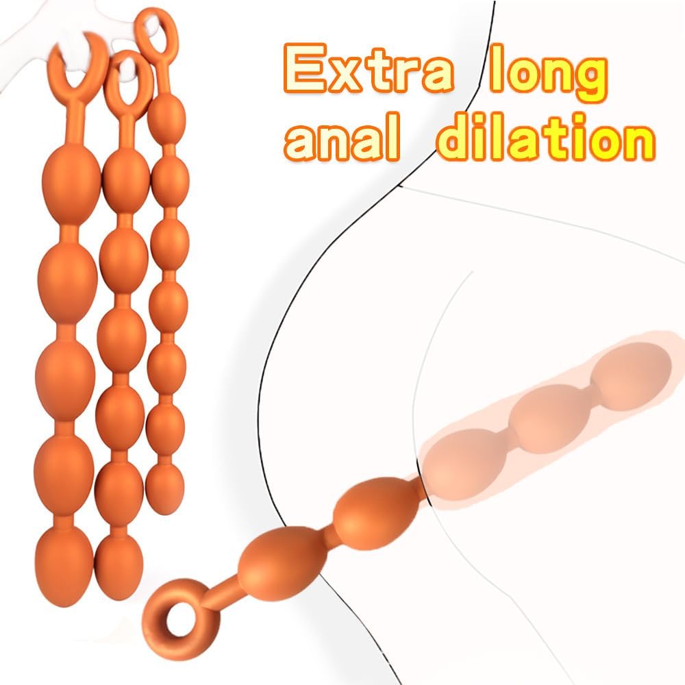 Jixaxe Silicone Balls Chain with 5/6/7 Balls Plugs for Sexual Stimulation Gradually, Dildo with Balls Beads Sex Toy for Men Women (S: 7 Balls) – Bild 6