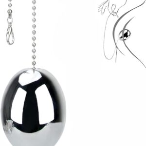 50 cm Extra Long Chain Metal Balls Chain Beads Plug Anus Dilator Prostate Massager Large Egg Butt Plug Vagina Masturbation Ball Dildo SM Sex Toy for Men Women (XL)