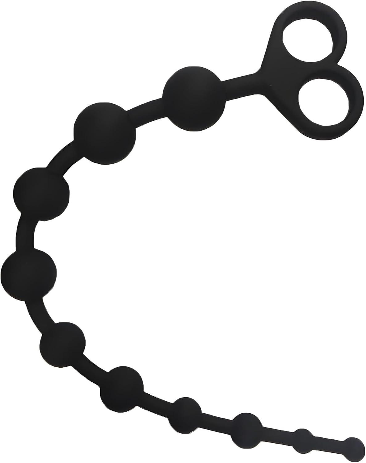 Beauty7 31 cm, Super Flexible Silicone Anal Balls, Anal Chain, Butt Plug, Balls made of Silicone, Anal Dildo, Anal Sex Toy, Anal Masturbator, Anal Plug, Anus Plug with Pull Ring, Colour: Black. – Bild 3