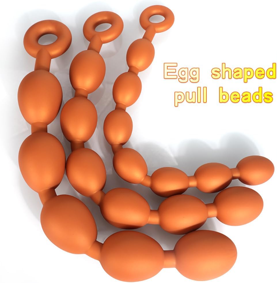 Jixaxe Silicone Balls Chain with 5/6/7 Balls Plugs for Sexual Stimulation Gradually, Dildo with Balls Beads Sex Toy for Men Women (S: 7 Balls) – Bild 5