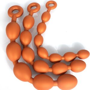 Jixaxe Silicone Balls Chain with 5/6/7 Balls Plugs for Sexual Stimulation Gradually, Dildo with Balls Beads Sex Toy for Men Women (S: 7 Balls)