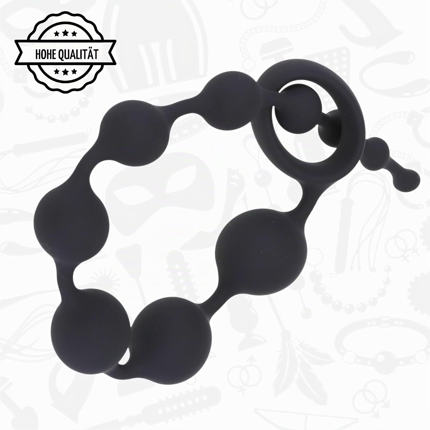 Fops A101 Necklace with 10 Beads (35 cm) - Diameter up to 2.8 cm - High-Quality Silicone - Flexible and Waterproof - Ergonomic Handle - Beads for Men and Women – Bild 6