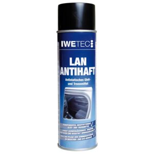 Iwetec Release Spray LAN Non-Stick 500 ml Lubricant & Release Agent | Anti-static, non-greasy, plastic and rubber care, workshop and car, temperature resistant -60 to +200 °C