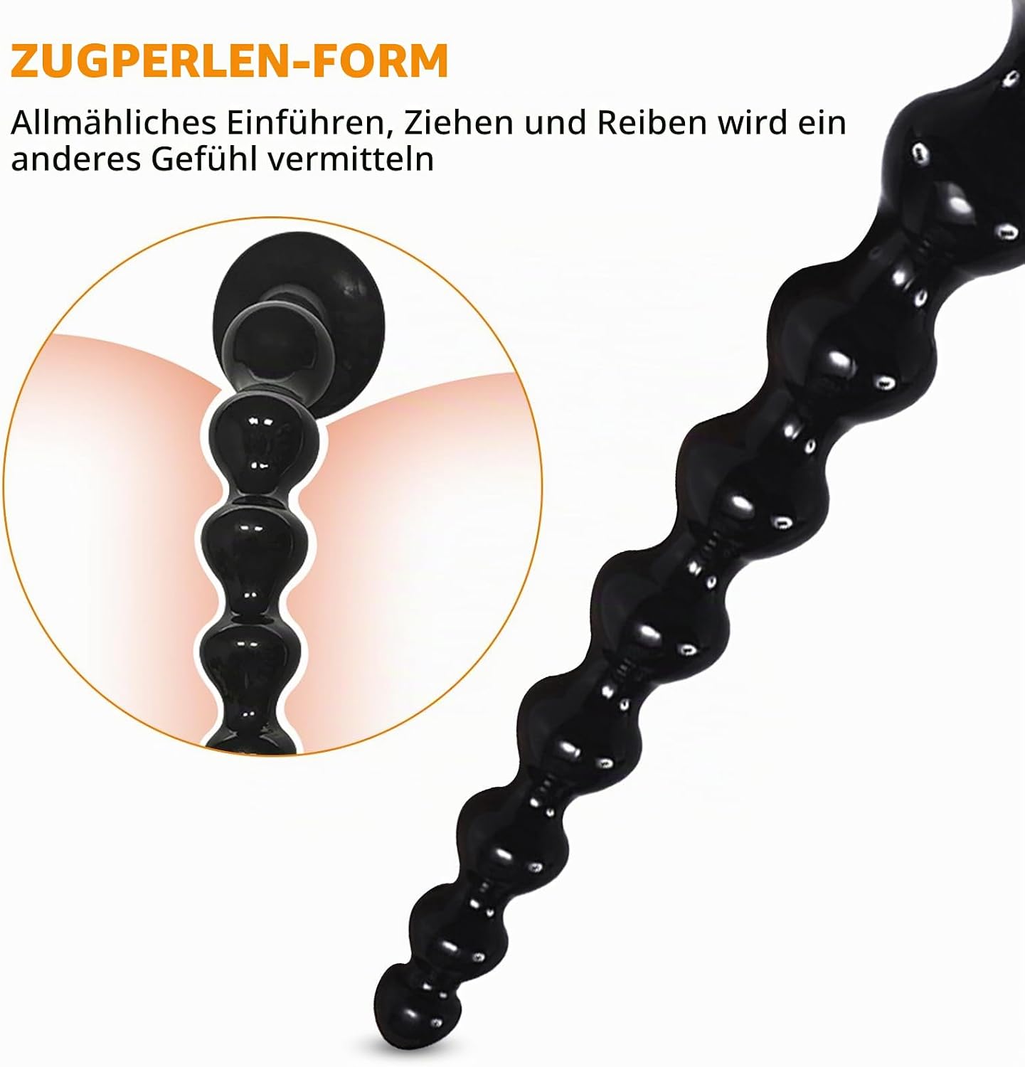 250 mm Balls Chain with 8 Beads, Dildo XXL Dilos Men with Dildo Suction Cup, Plug for Men Women Beginners Butt Plug Plugs Toys Sex Toy – Bild 5