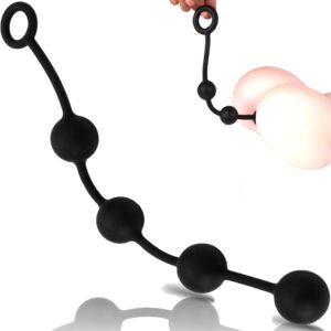 Fops A102M Beads XXL (40 cm) Diameter 3.9 cm Extra Large Silicone Beads 4 Step Beads with Retaining Ring Chain for Advanced Users