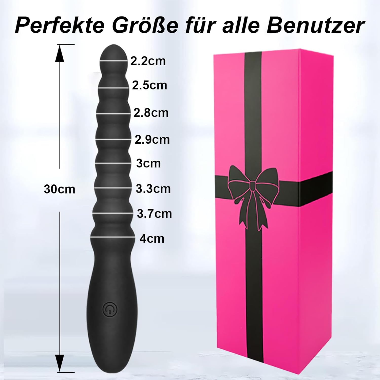 30 cm Silicone Vibrating Balls Plug for Adults, Rechargeable Anus Vibrator, Waterproof G-Spot Stimulator, Prostate Dildo Vibrator, Plug for Men and Women – Bild 6
