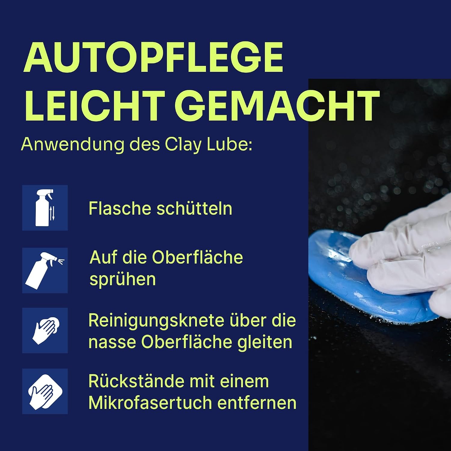 Liquid Elements Clay Lube Lube 1L for Cleaning Clay | Effectively removes residue, high lubricity, protects against scratches – Bild 4