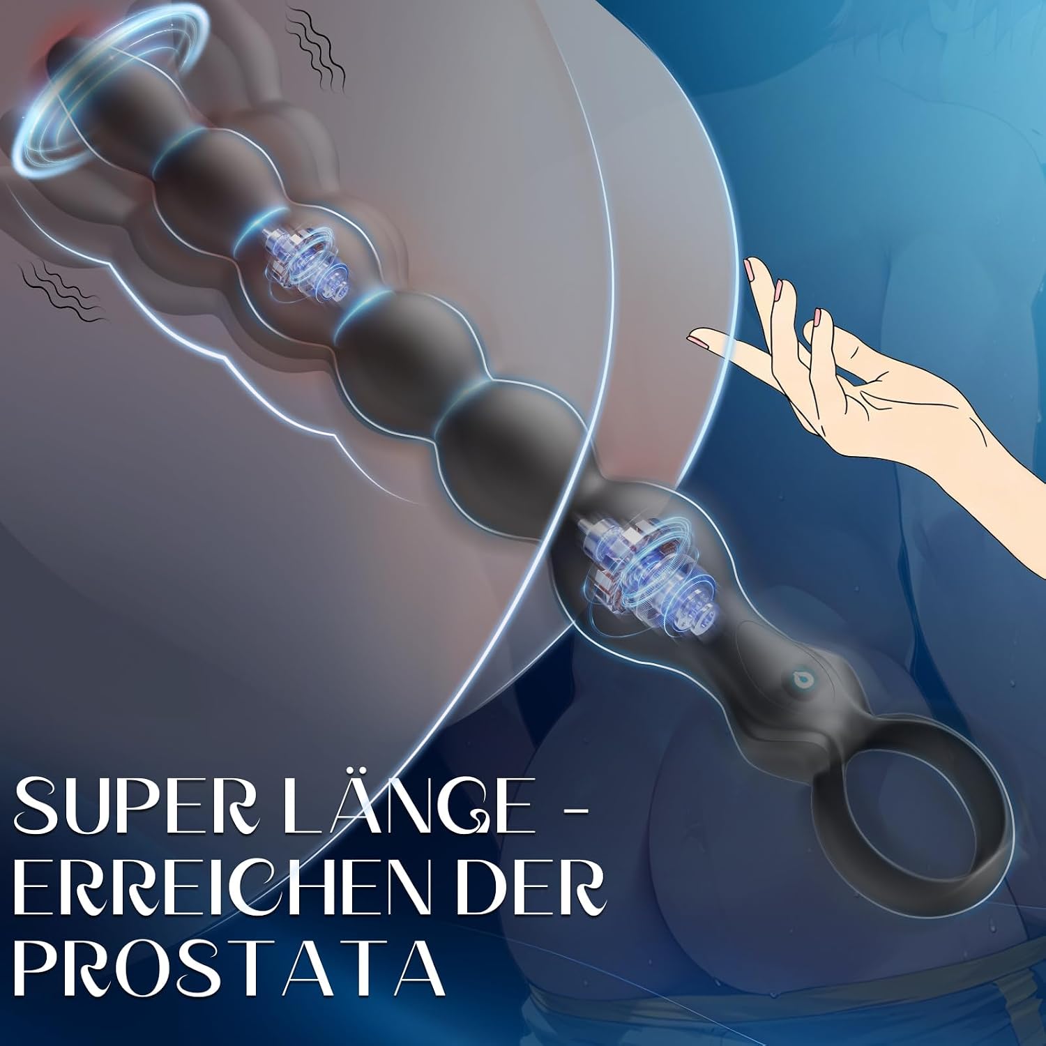 Plug Prostate Stimulation Men, Plug for Women, Vibrator Sets for Women, Balls Vibrator with 10 & 10 Vibration Vibration Mode, Erotic Sex Toy for Men, Women, Couples – Bild 4