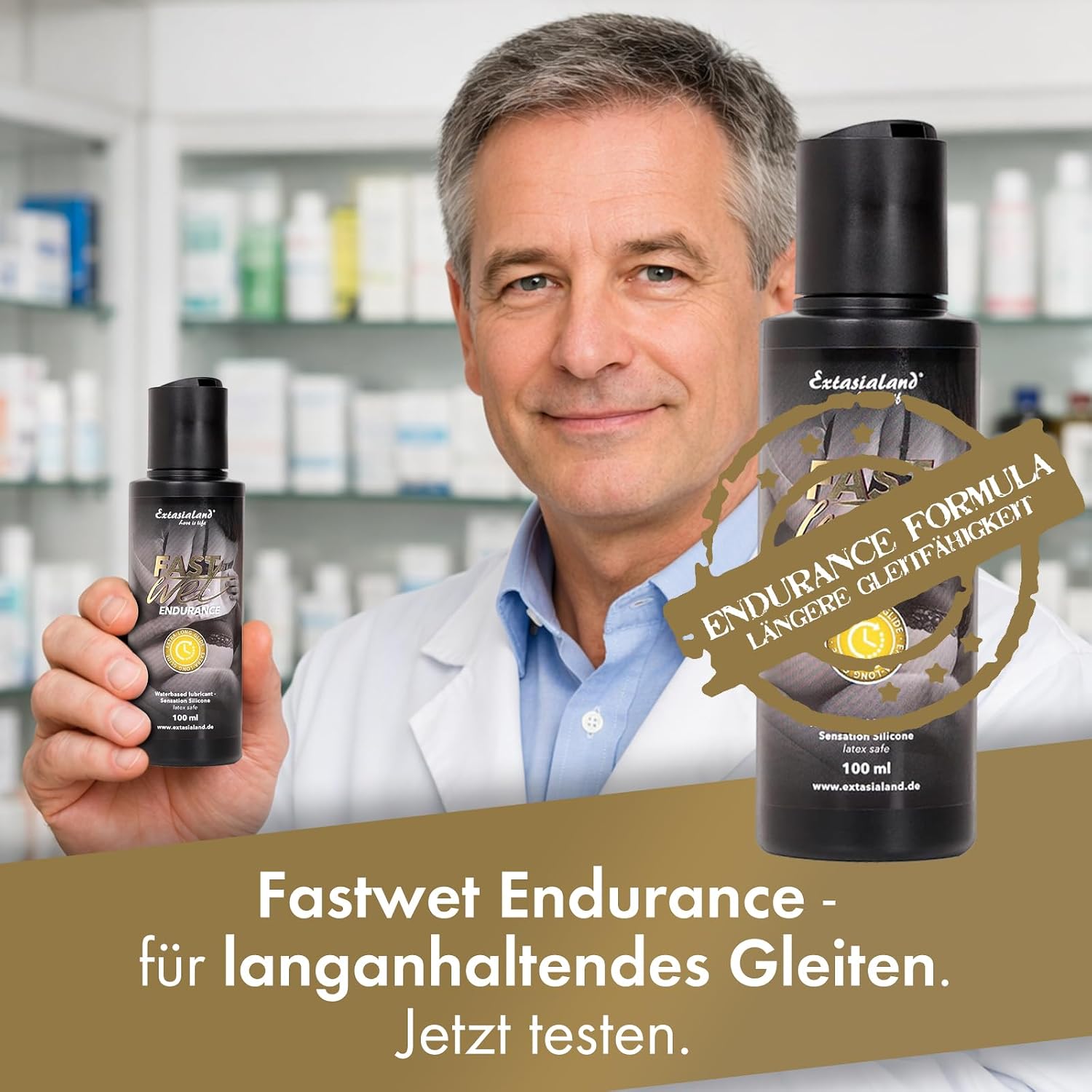 Endurance Water-Based Lubricant 100 ml - Extra Long Glide Lubricant & Massage Oil 2-in-1 Water-Based Lubricant Gel – Bild 4